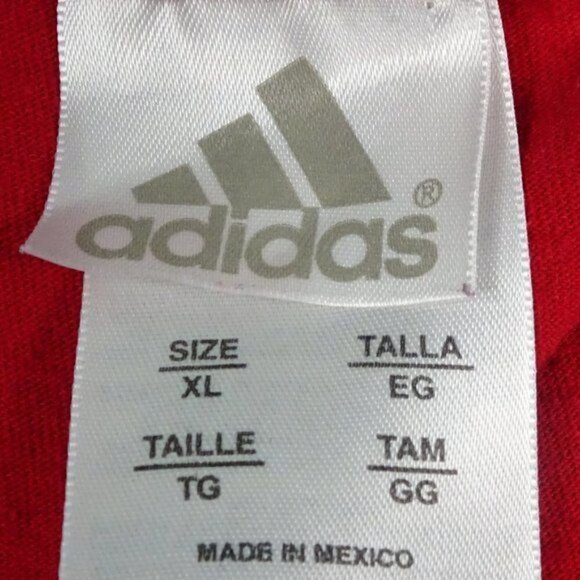 Adidas Red L/S Red Shirt T-Shirt X-Large - Picture 5 of 6